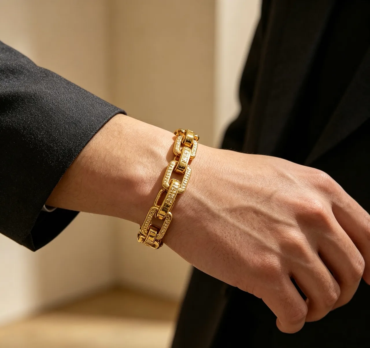 Bvlgari Bulgari Bulgari Gold Rectangular Link Bracelet 2