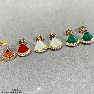 Bvlgari Divas’ Dream পাখা আকৃতির এনামেল এবং জেমস্টোন ইয়াররিংস