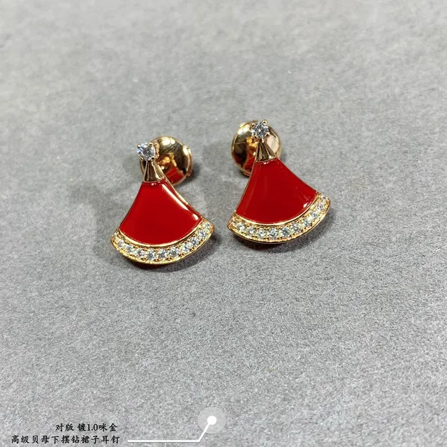 Bvlgari Divas’ Dream Boucles d'oreilles en émail et gemmes en forme d'éventail 5