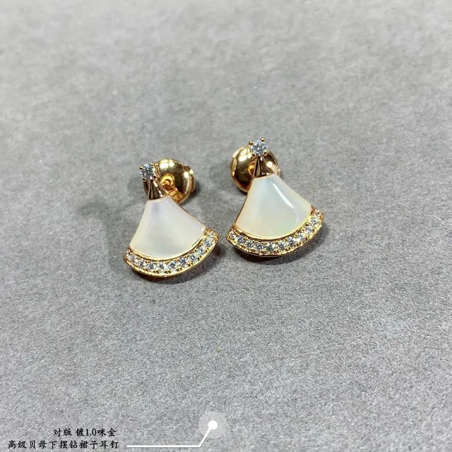 Bvlgari Divas’ Dream Boucles d'oreilles en émail et gemmes en forme d'éventail 6