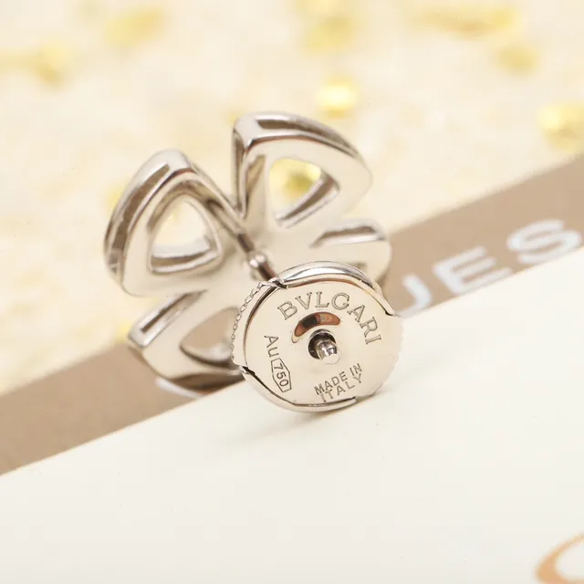 Bvlgari Fiorever Boucles d'oreilles en forme de fleur en or rose et argent 3
