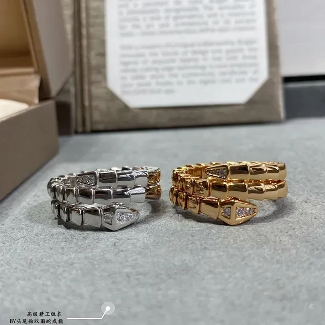 Bvlgari Gold Silver Articulated Serpentine Multi-Band Ring 2