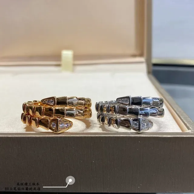 Bvlgari Gold Silver Articulated Serpentine Multi-Band Ring 5