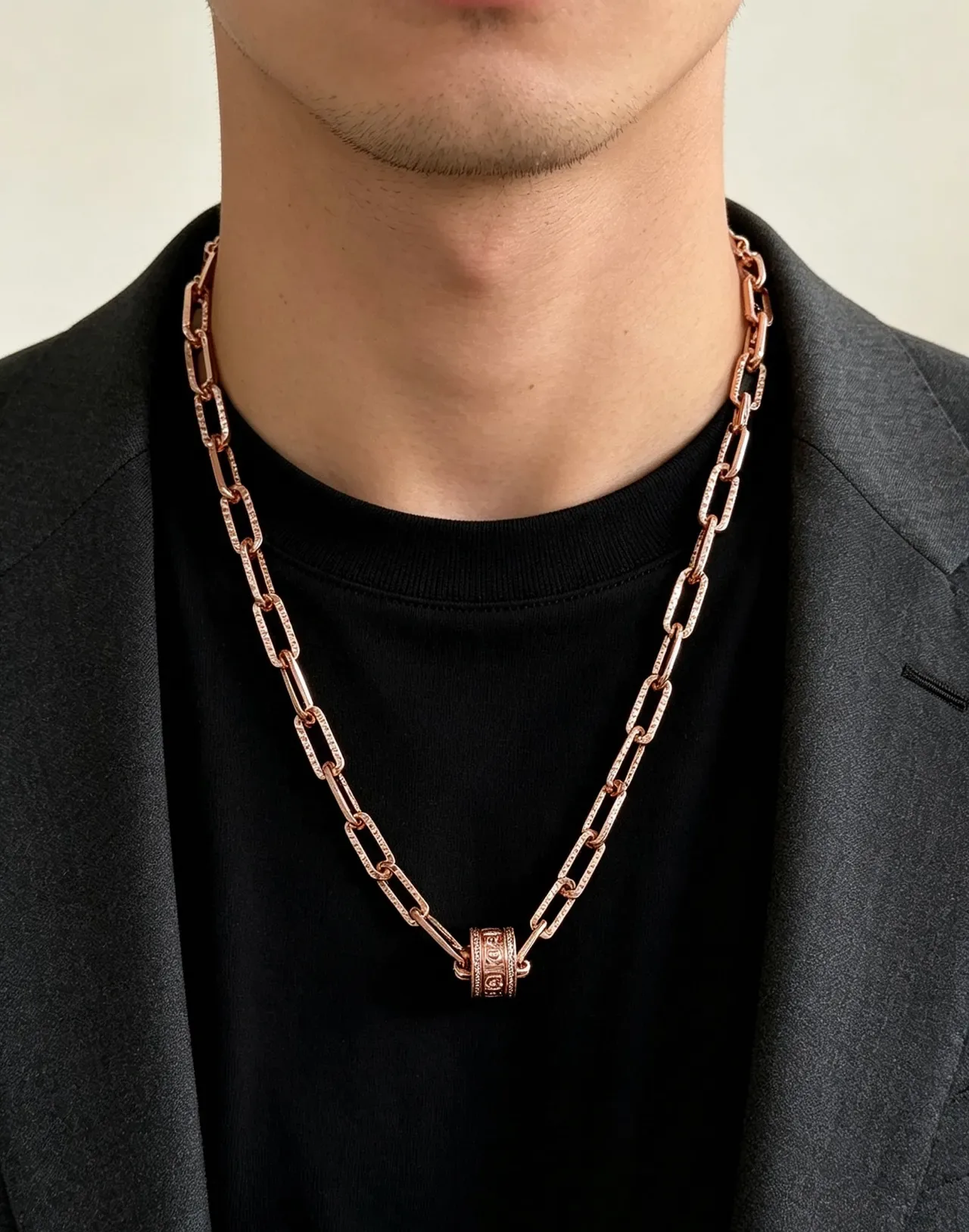 Bvlgari Pink Gold Rose Chain Pavé-Set Links Necklace 8