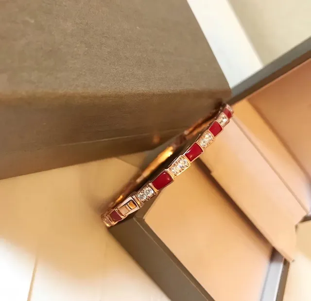 Bvlgari Red Gold Segmented Rigid Bangle Rose Bracelet 2