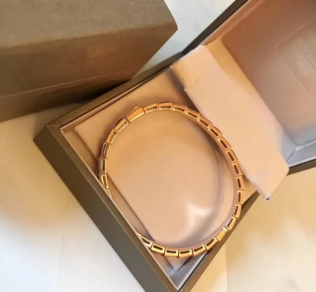 Bvlgari Red Gold Segmented Rigid Bangle Rose Bracelet 4