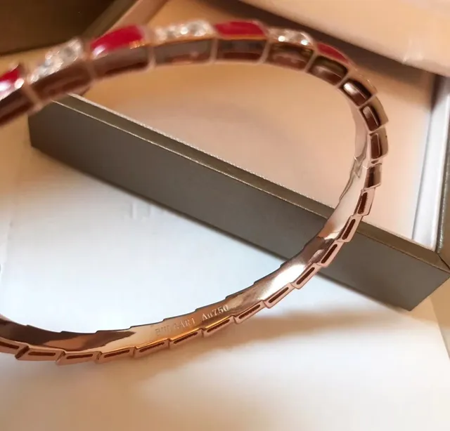 Bvlgari Red Gold Segmented Rigid Bangle Rose Bracelet 6