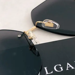 Bvlgari বিনা কিনারা সোনালি কালো সানগ্লাস
