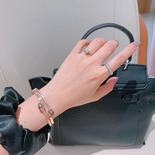Bvlgari Serpenti bracelet double-bande or rose tête de serpent 8