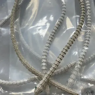 Bvlgari Serpenti Dual-Headed Snake Pavé Necklace