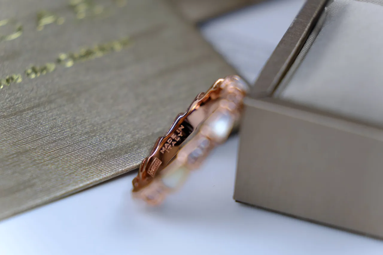 Bvlgari Serpenti Viper Bague Or Rose Pavé et Pierres Facettées 11