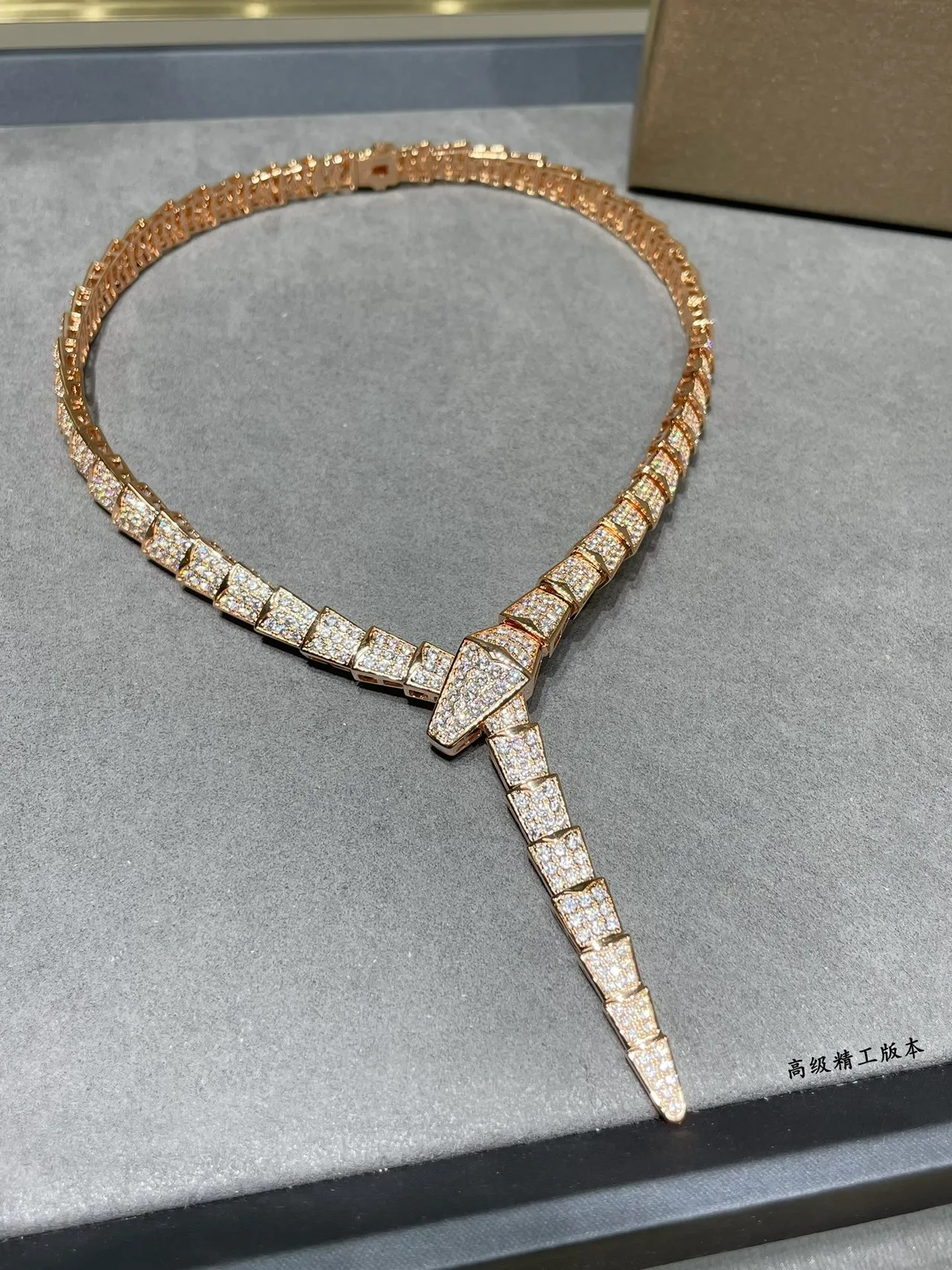 Bvlgari Silver White Articulated Segmented Pavé-Set Necklace 2
