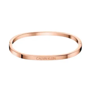 Calvin Klein Engraved Rose Gold Hinged Bangle Bracelet
