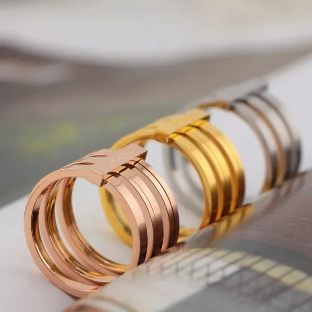 Calvin Klein Multi-Band Engraved Logo Ring 4
