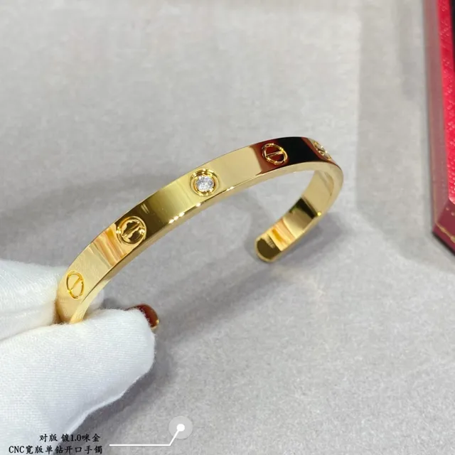 Cartier Pulseira Aberta Ouro Prata Motivo Parafuso 5