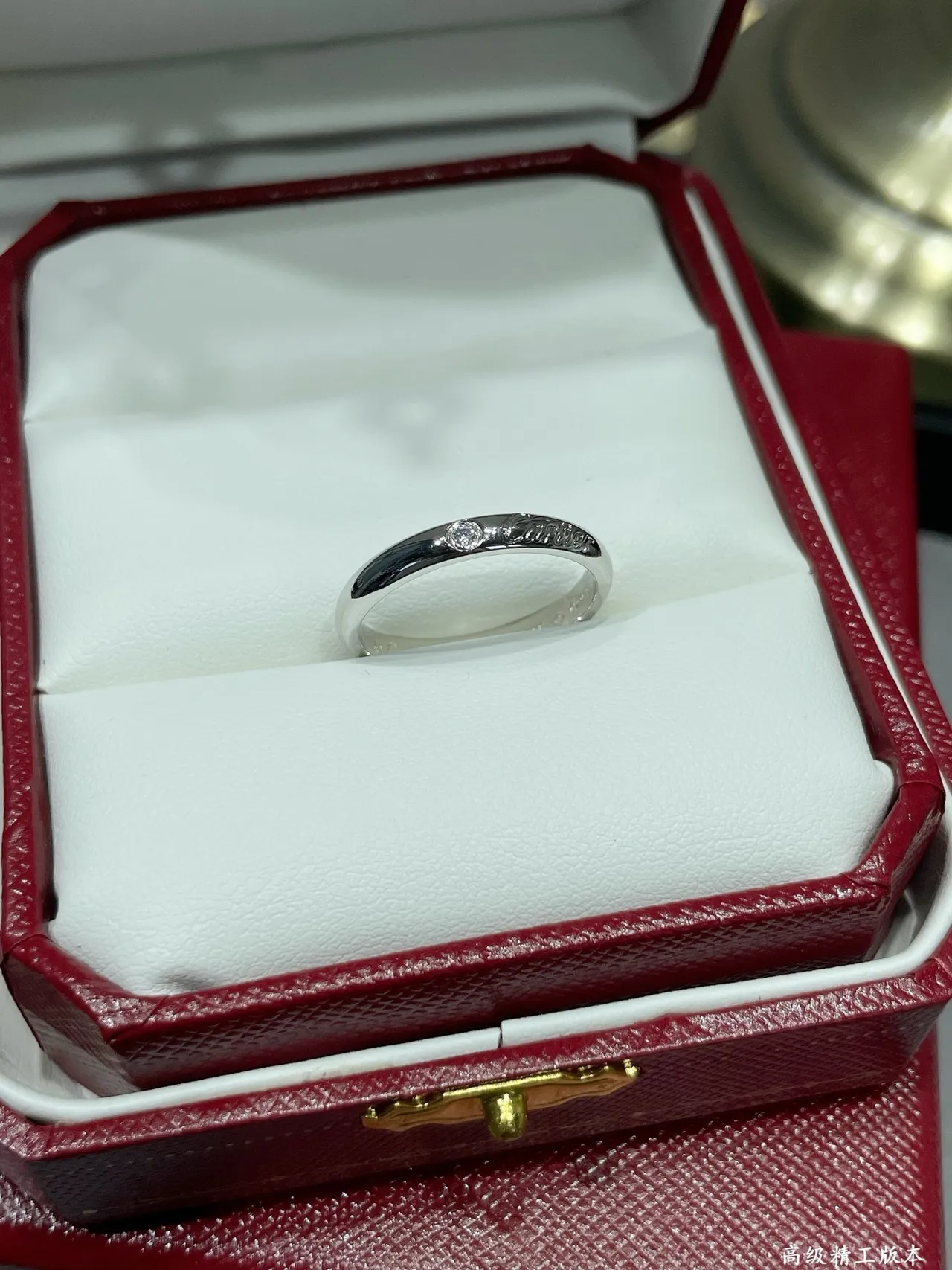 Cartier Juste un Clou خاتم بالمعدن المصقول الذهبي والفضي مع الماس المركزي الوحيد 7