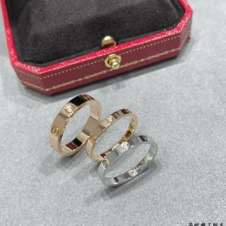 Cartier Juste un Clou oro plata banda motivo tornillo bezel-set piedras redondas anillo