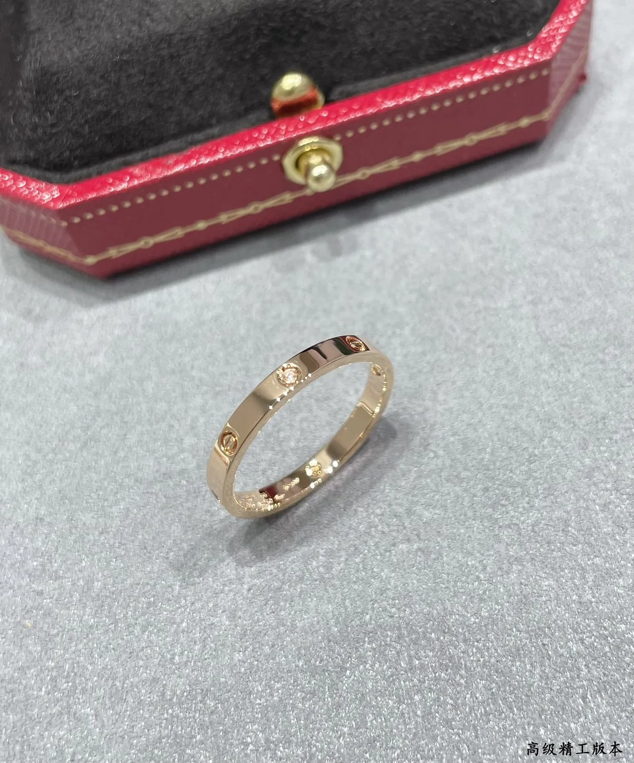 Cartier Juste un Clou or argent bande motif vis bezel-set pierres rondes bague 3
