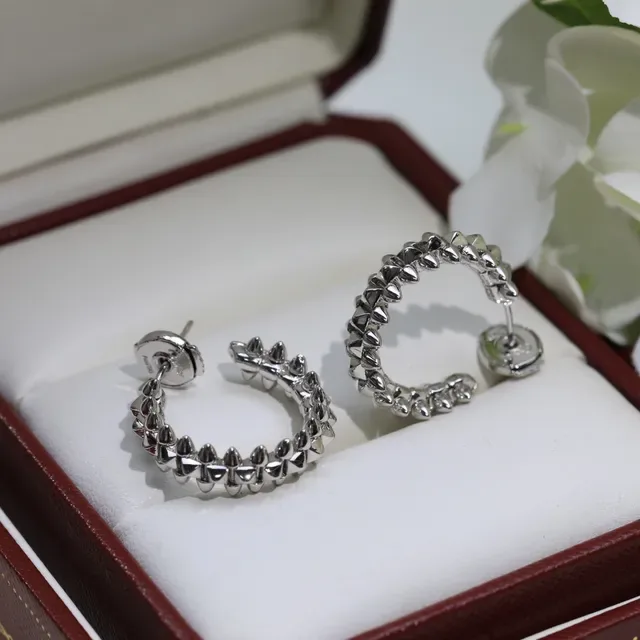 Cartier Juste un Clou أقراط ذهبية وفضية مدببة حلقة مخروطية 3