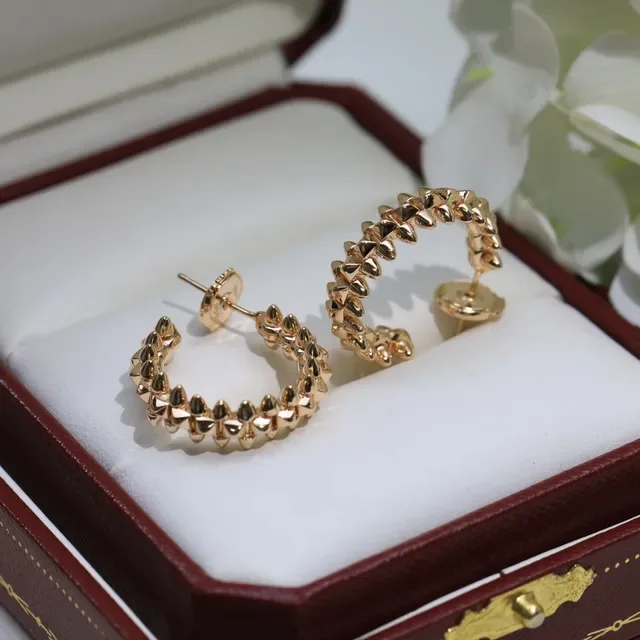 Cartier Juste un Clou أقراط ذهبية وفضية مدببة حلقة مخروطية 4