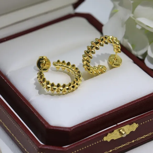 Cartier Juste un Clou أقراط ذهبية وفضية مدببة حلقة مخروطية 5