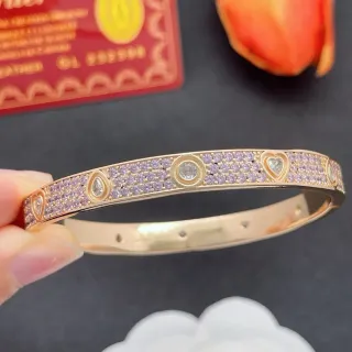 Cartier Juste un Clou Pavé Lilac Crystal Rose Gold Bracelet