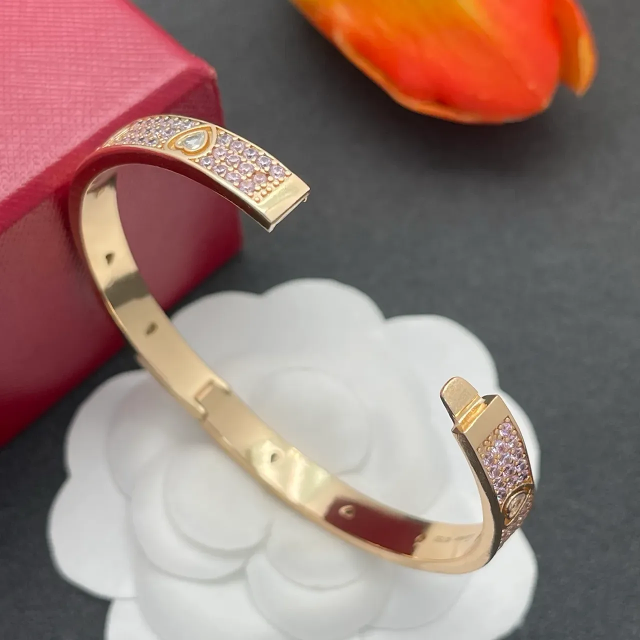 Cartier Juste un Clou Pavé Lilac Crystal Rose Gold Bracelet 3