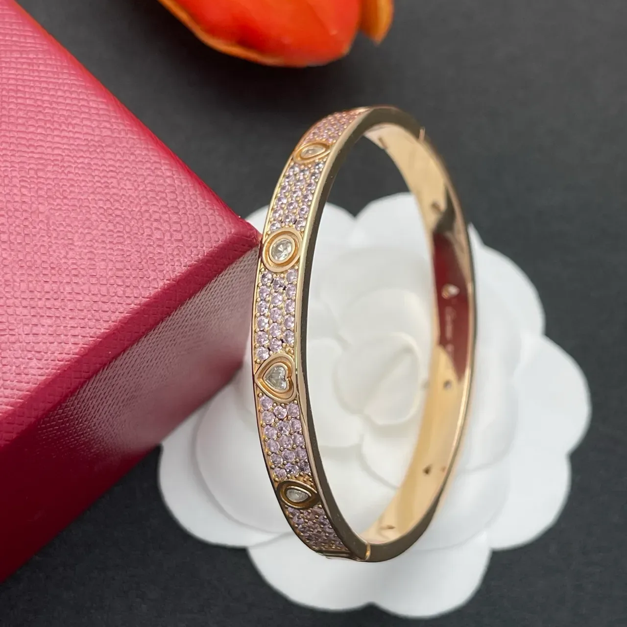 Cartier Juste un Clou Pavé Lilac Crystal Rose Gold Bracelet 4
