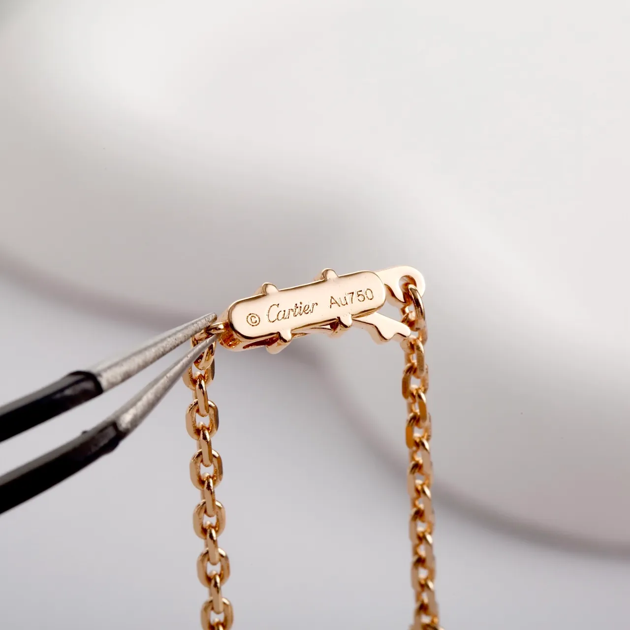 Collier Cartier Love Motif Vis Circulaire Or Rose Cristal 2