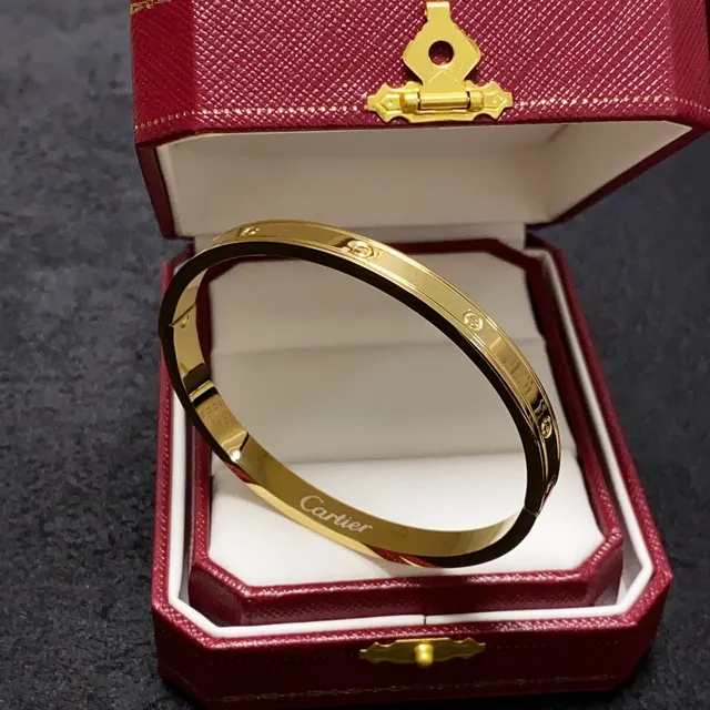 Cartier Love pulseira articulada de ouro e prata de metal polida 3