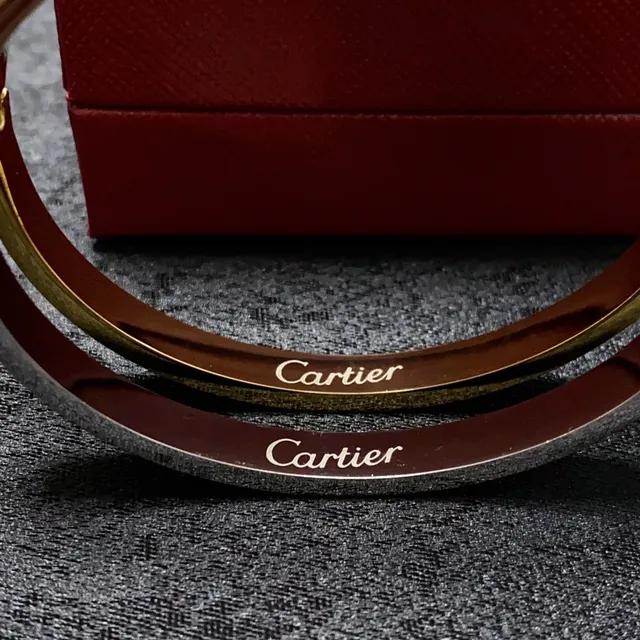 Cartier Love pulseira articulada de ouro e prata de metal polida 6