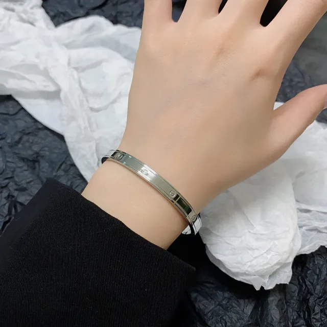 Cartier Love pulseira articulada de ouro e prata de metal polida 9