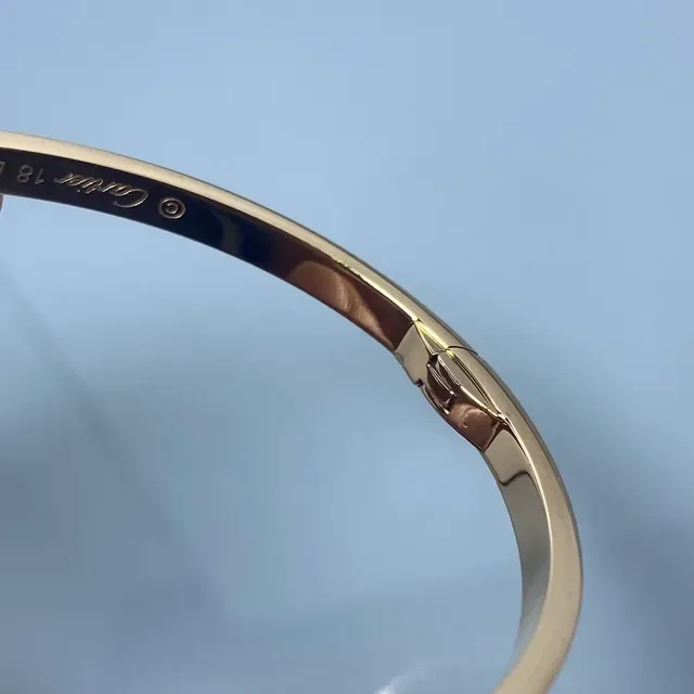 Bracelet Cartier Love Or Argent Motif Vis Pavé-Set 2