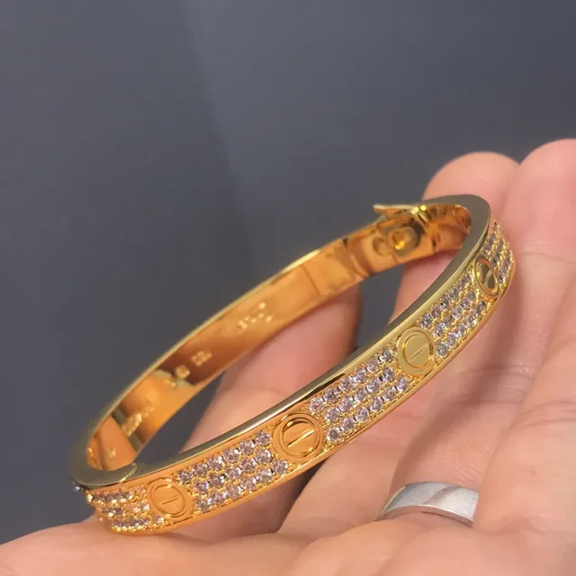 Cartier Love Pavé Screw Motif Stackable Bangle Bracelets 4