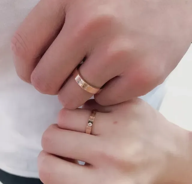 Cartier Love Bague Or Champagne Diamant Simple Bague Empilable 8