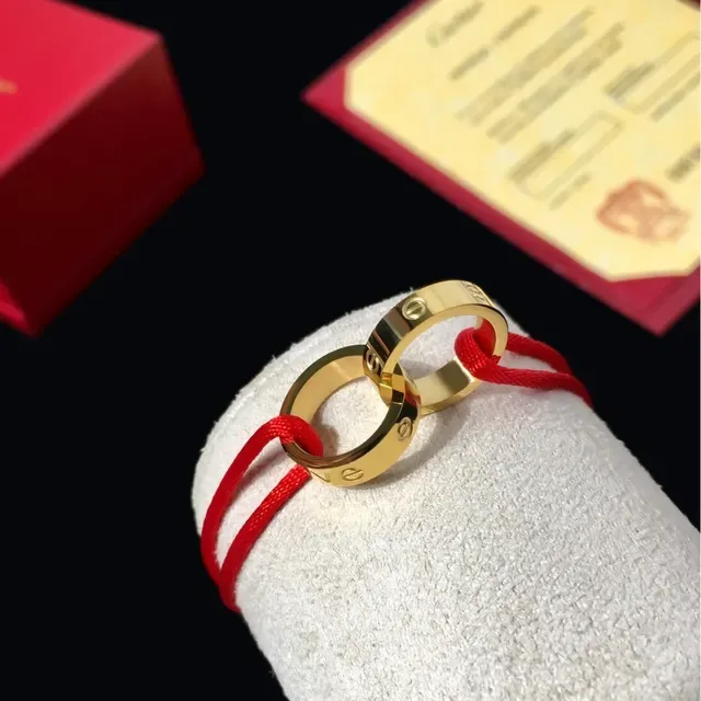 Cartier Love Silver Red Interlocking Screw-Motif Ring 2