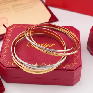 Cartier Love Pulseras Triple-Stack de Oro Multicolor