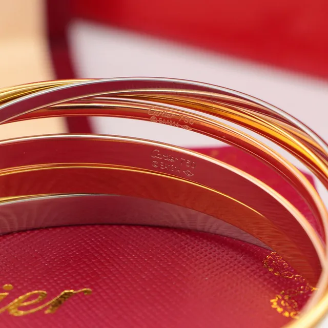 Cartier Love Triple-Stack Multi-Tone Gold Bracelets 3