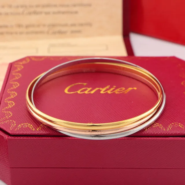 Cartier Love Triple-Stack Multi-Tone Gold Bracelets 4