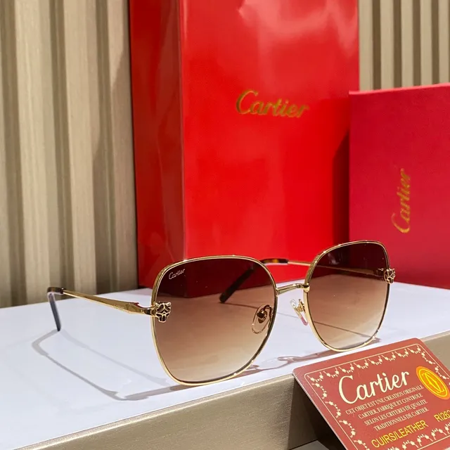 Cartier Panthère Gold-Tone Octagonal Optical Glasses 3