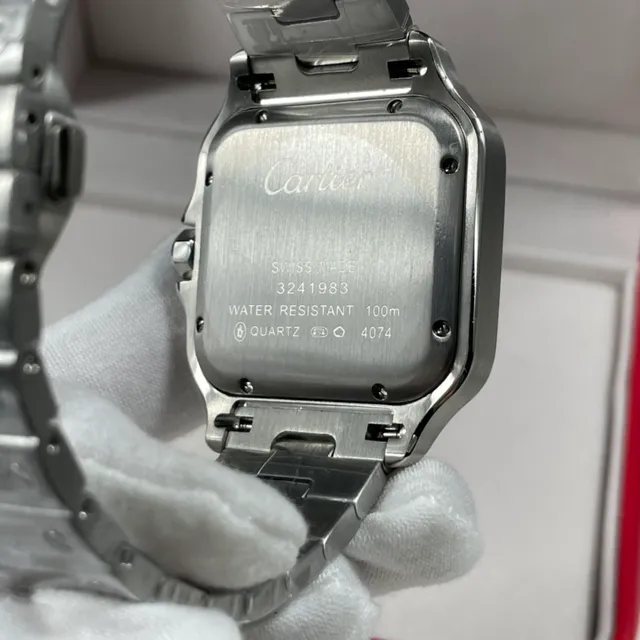 Cartier Santos de Cartier Stainless Steel White Dial Mechanical Watch 4