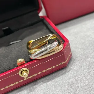 Cartier Trinity Gold Silver Interlocking Triple-Band Polished Ring