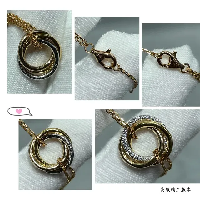 Cartier Trinity Interlocking Triple-Ring Pavé Bracelet 2