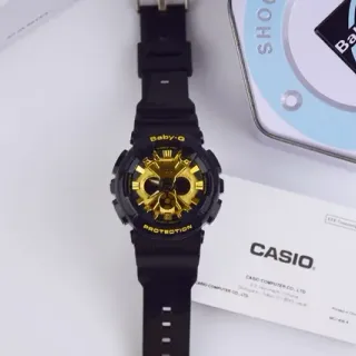 Casio Baby-G কালো ও সোনালি অ্যানালগ-ডিজিটাল স্পোর্টস ওয়াচ