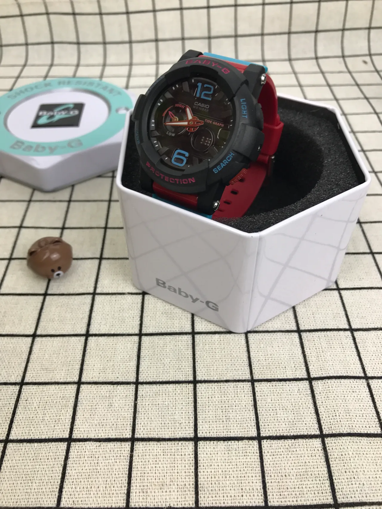 Casio Baby-G Montre Sport Noir Rouge Bleu Robuste Analogique-Digital Montre 4