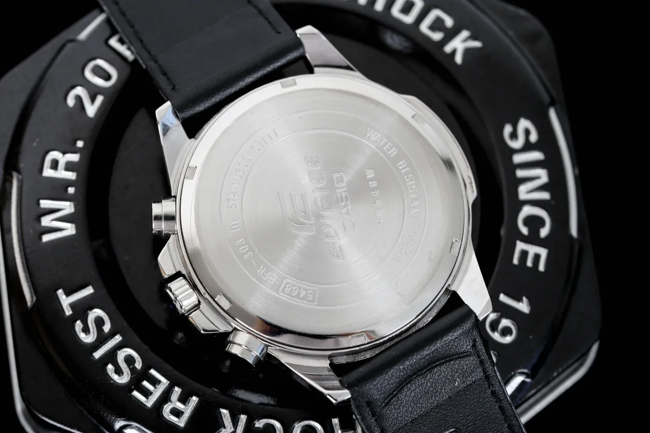 Casio Edifice Chronograph World Time Black Dial Quartz Watch 5