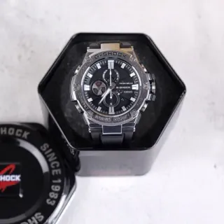 Casio G-Shock أسود فضي مقاوم للصدأ ستيل حالة حافة واقية متعددة الطبقات ساعة