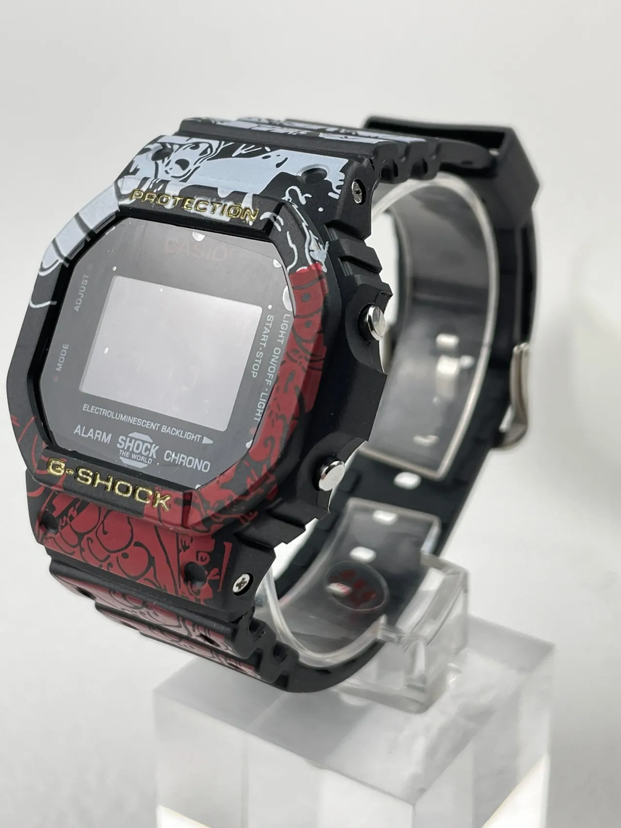 Casio G-Shock DW-5600 Noir Rouge Blanc Impression Graphique Montre Sport 8