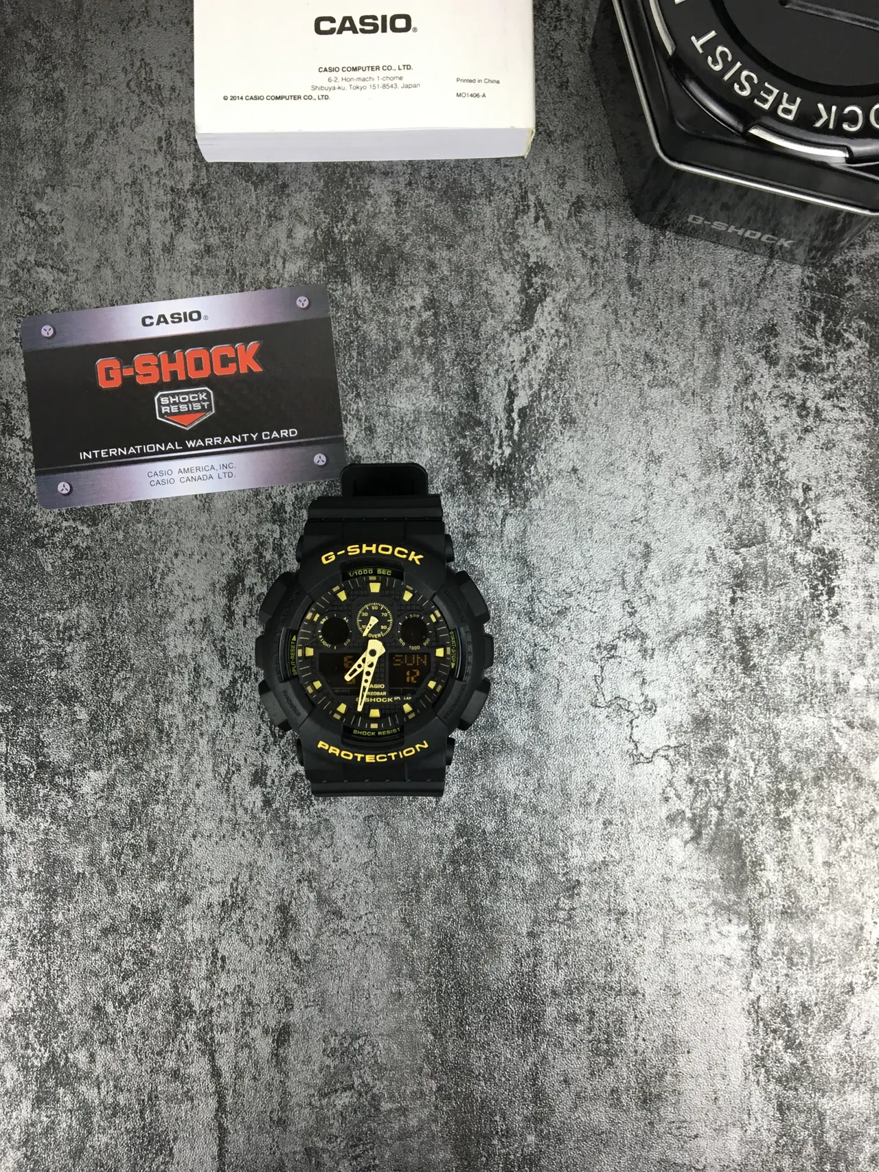 Casio G-Shock GA-100 أسود وأصفر ساعة رياضية تناظرية-رقمية 2
