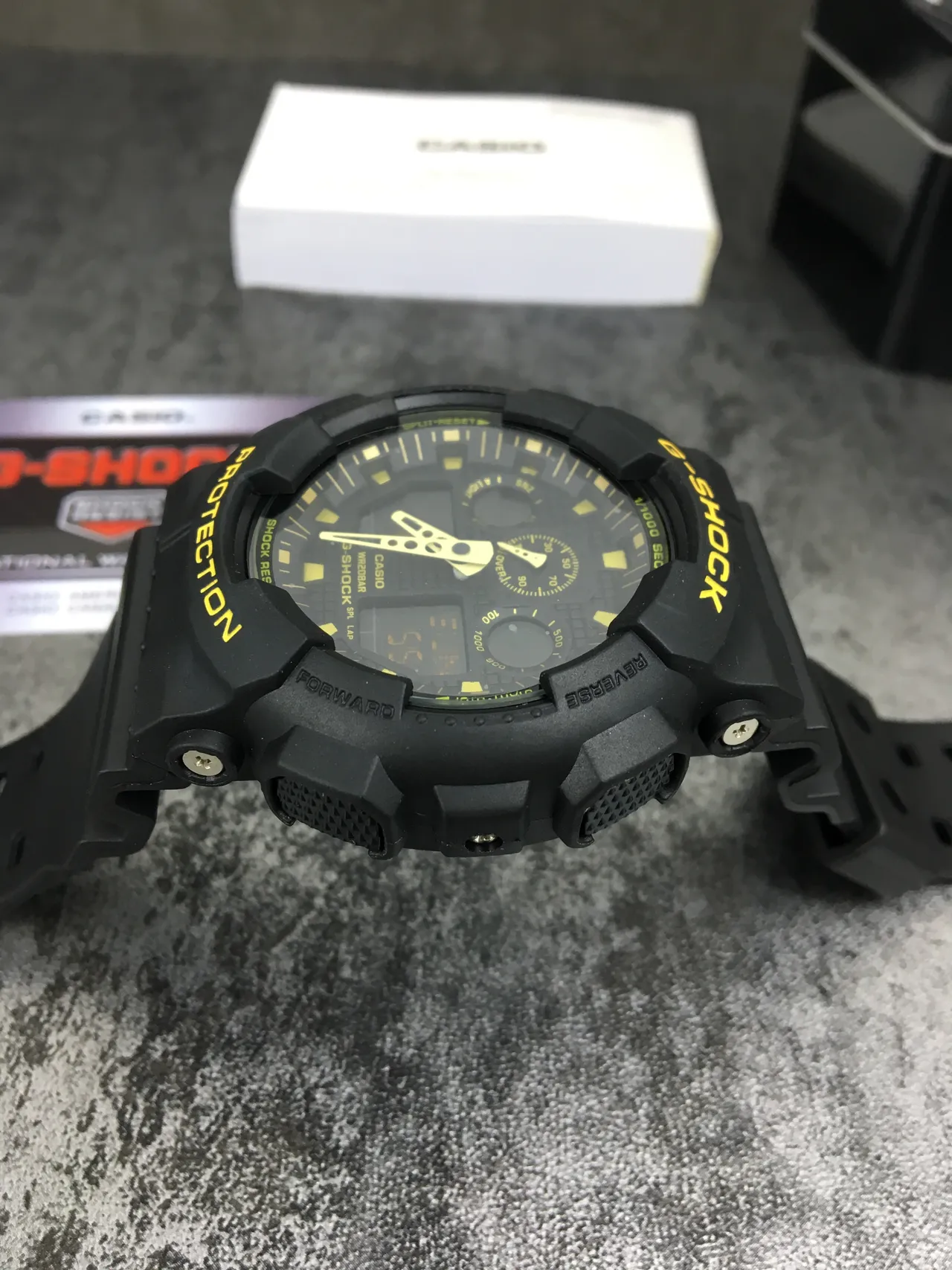 Casio G-Shock GA-100 أسود وأصفر ساعة رياضية تناظرية-رقمية 3